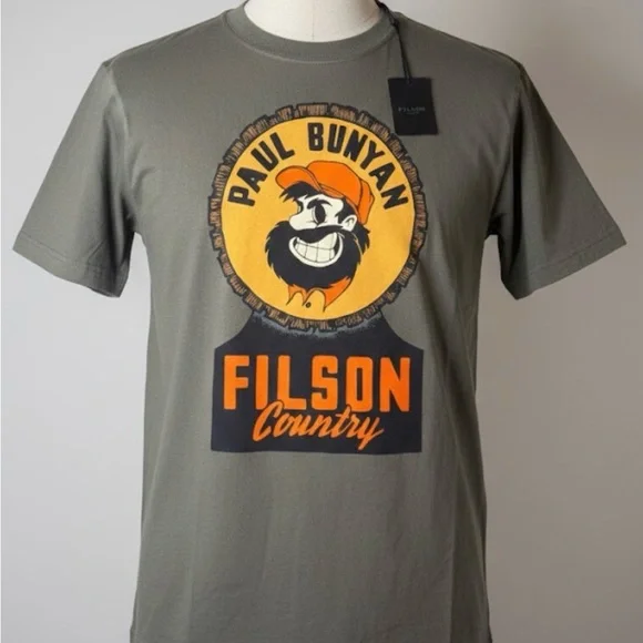 Filson Men's Paul Bunyan Graphic T-Shirt - Filson Country Grey - Size XL - Picture 2 of 10